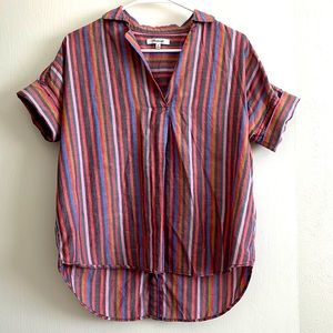 Madewell Striped Short Sleeve Tunic
